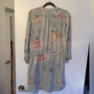 Babaton Floral Long Sleeve Dress - Gray and Pink